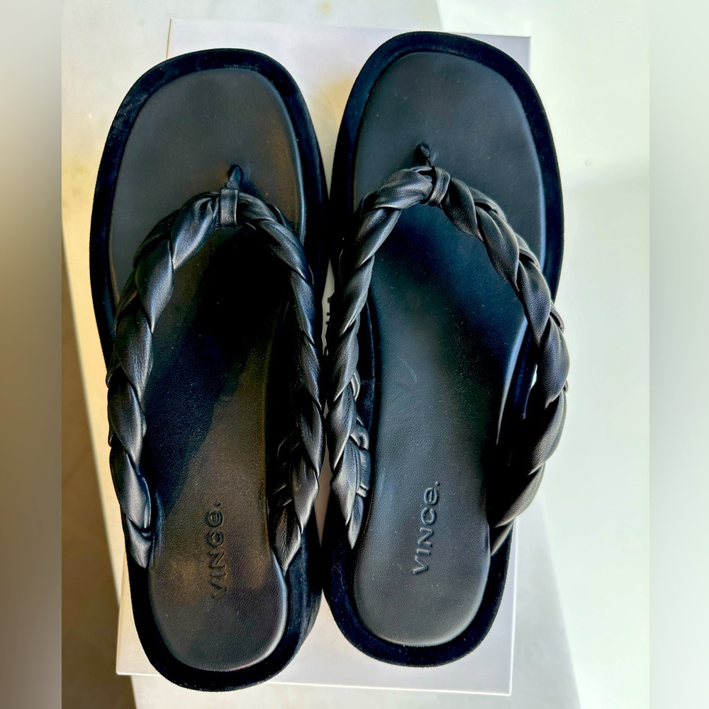 Vince “Nita” braided sandal 9.5 Black